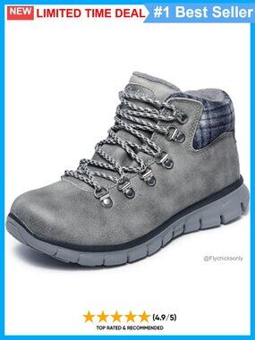Vegan Faux Leather Water-Repellent Ankle Bootie with Memory Foam